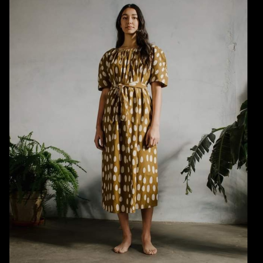 Mara Hoffman Aliz Fil Coupe Dress, green, size XS - Picture 1 of 8